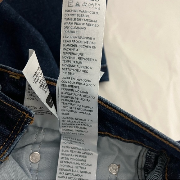 Levi's Women's Ribcage Straight Ankle Seamed Jeans 27x27 Dark Wash Buttonfly NWT - Picture 11 of 13